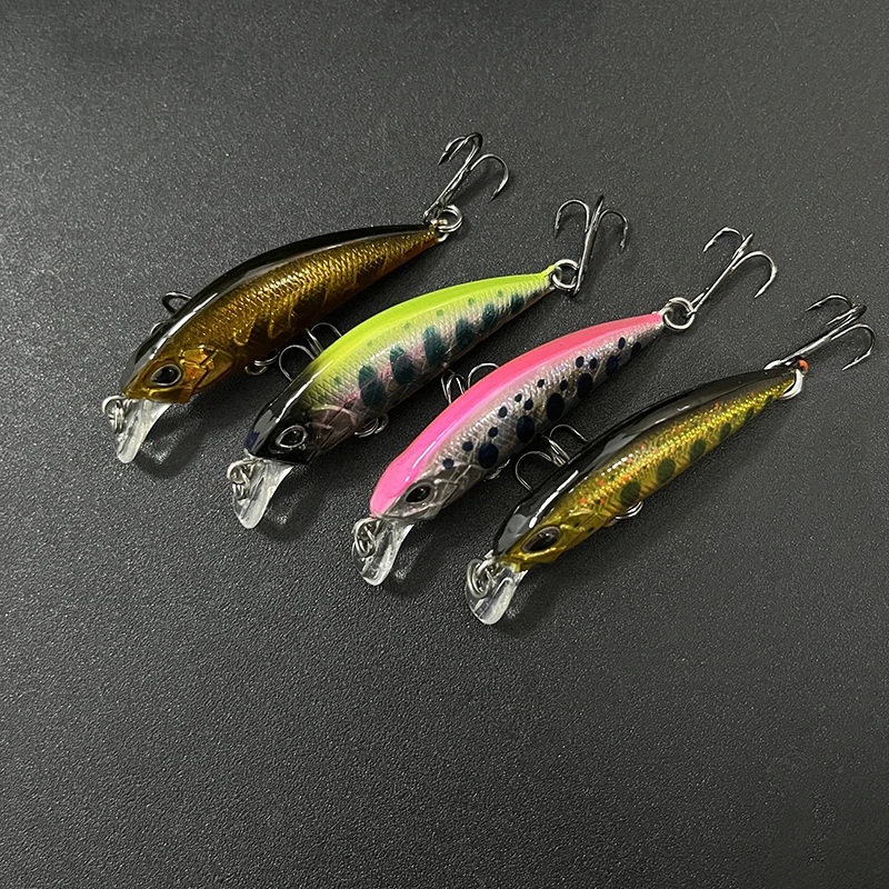 4g Mini Minnow señuelo de pesca Jerkbait 48s para perca flujo hundimiento Wobblers cebo duro Artificial pesca Trolling señuelo de trucha - imagen 3