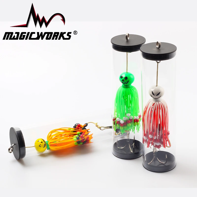 Señuelo de Metal MAGIC WORKS, señuelo de pesca de goma Tair, 100g, 140g, 180g, falda de goma, bagre, cebo de navegación de mar, aparejos de cebo Artificial - imagen 5