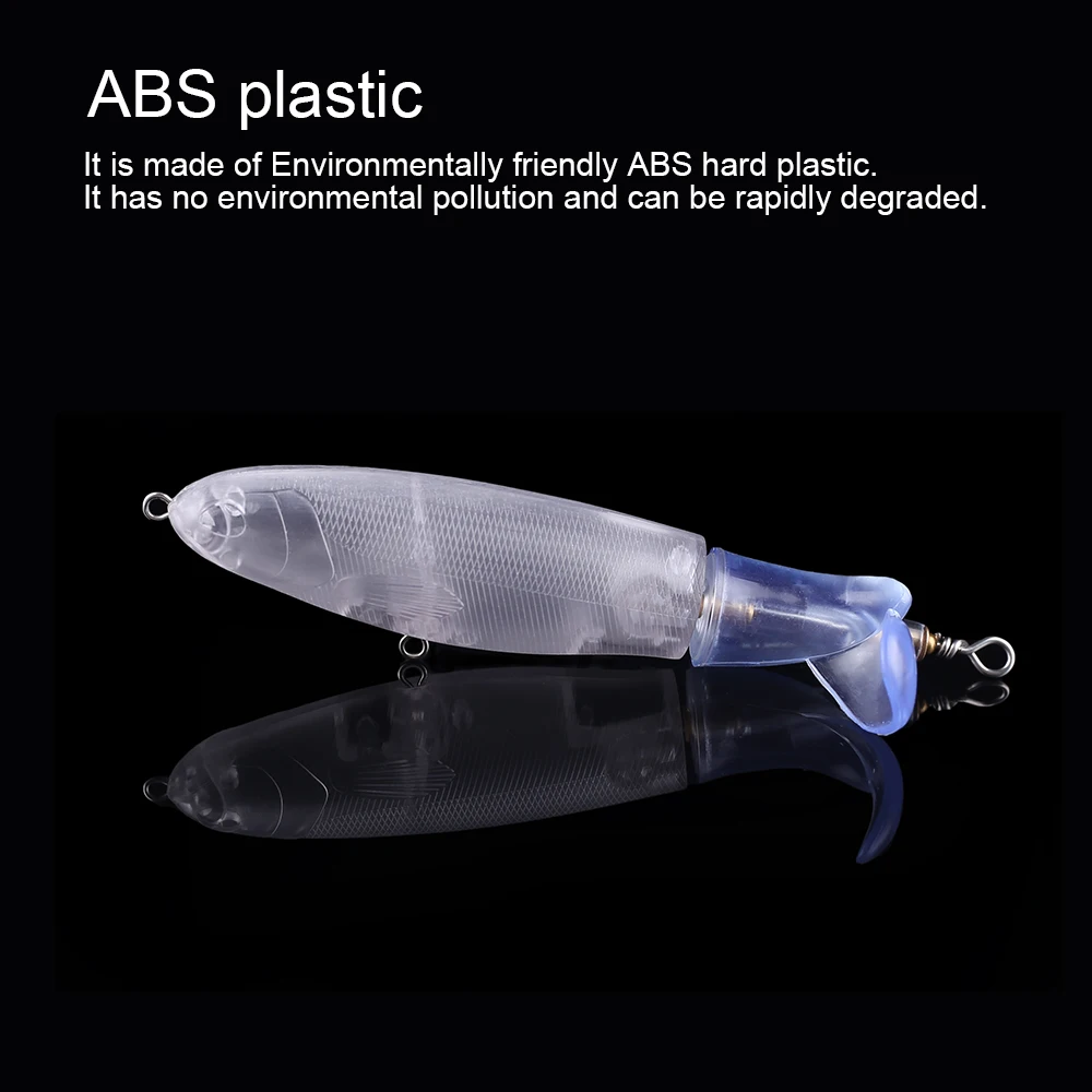 Hanlin-cebos duros giratorios para pesca, cebos de 10/20 piezas, 10/11/14,5 cm, cebos de pesca en blanco sin pintar, aparejos Wobblers Topwater - imagen 5