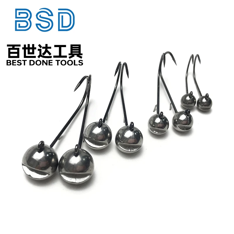 1,8g 2,7g 3,5g 5,3g 7g 10g 14g 17,5g 21g 28g 95% cabeza de anzuelo sólida manivela anzuelo de pesca cabeza Jig señuelo cebo duro plantilla de gusano suave - imagen 3