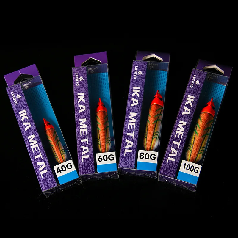 AS 40g60g80g100g cebo duro que brilla, anzuelo para camarones, coronas, plantillas de calamar, juego de Señuelos de Pesca de Mar, sepia Artificial, pulpo - imagen 4