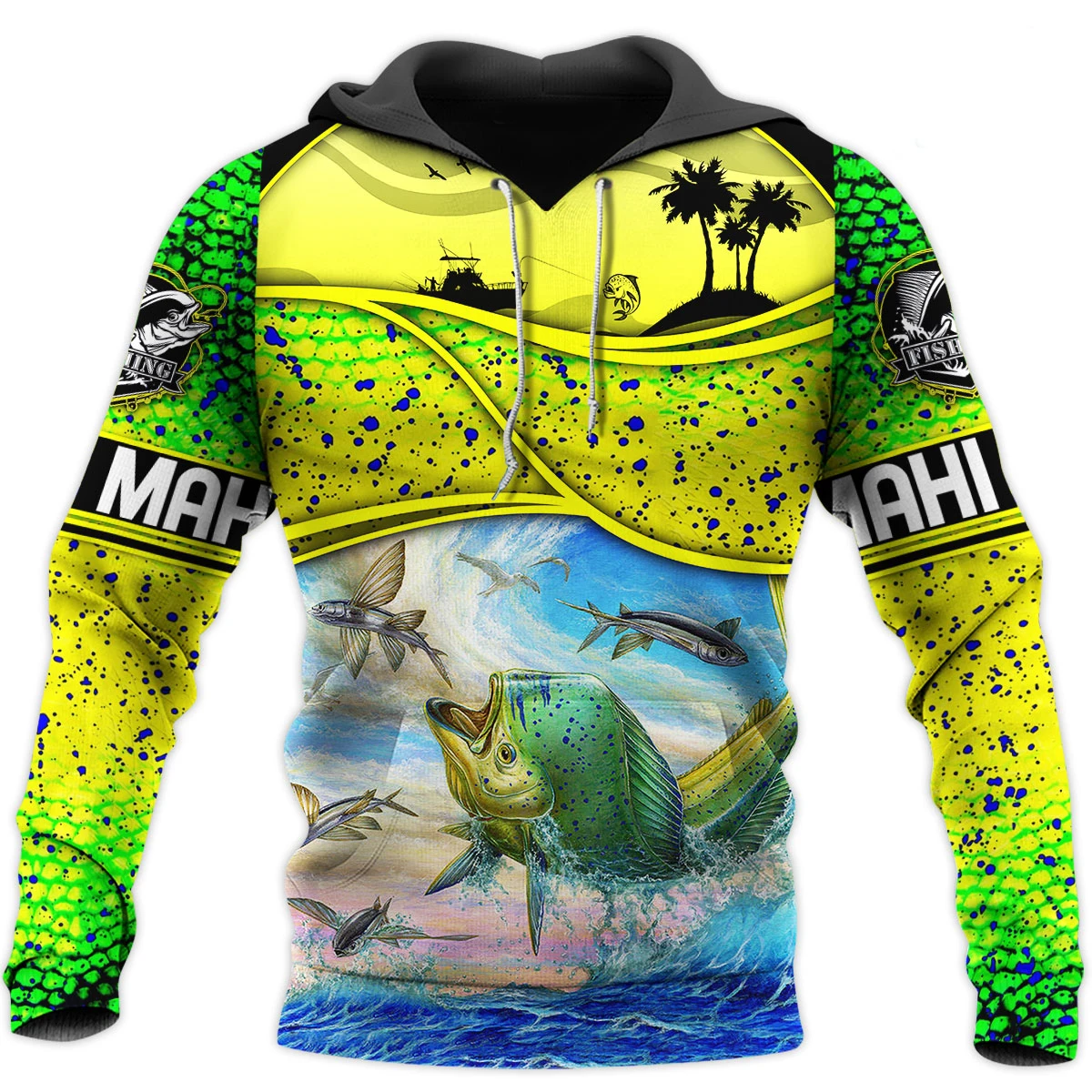 PLstar Cosmos Love Mahi Mahi Fishing 3D completamente estampado Sudadera con capucha y sudadera para hombre Unisex Zip sudaderas con capucha chándales casuales KJ943 - imagen 2
