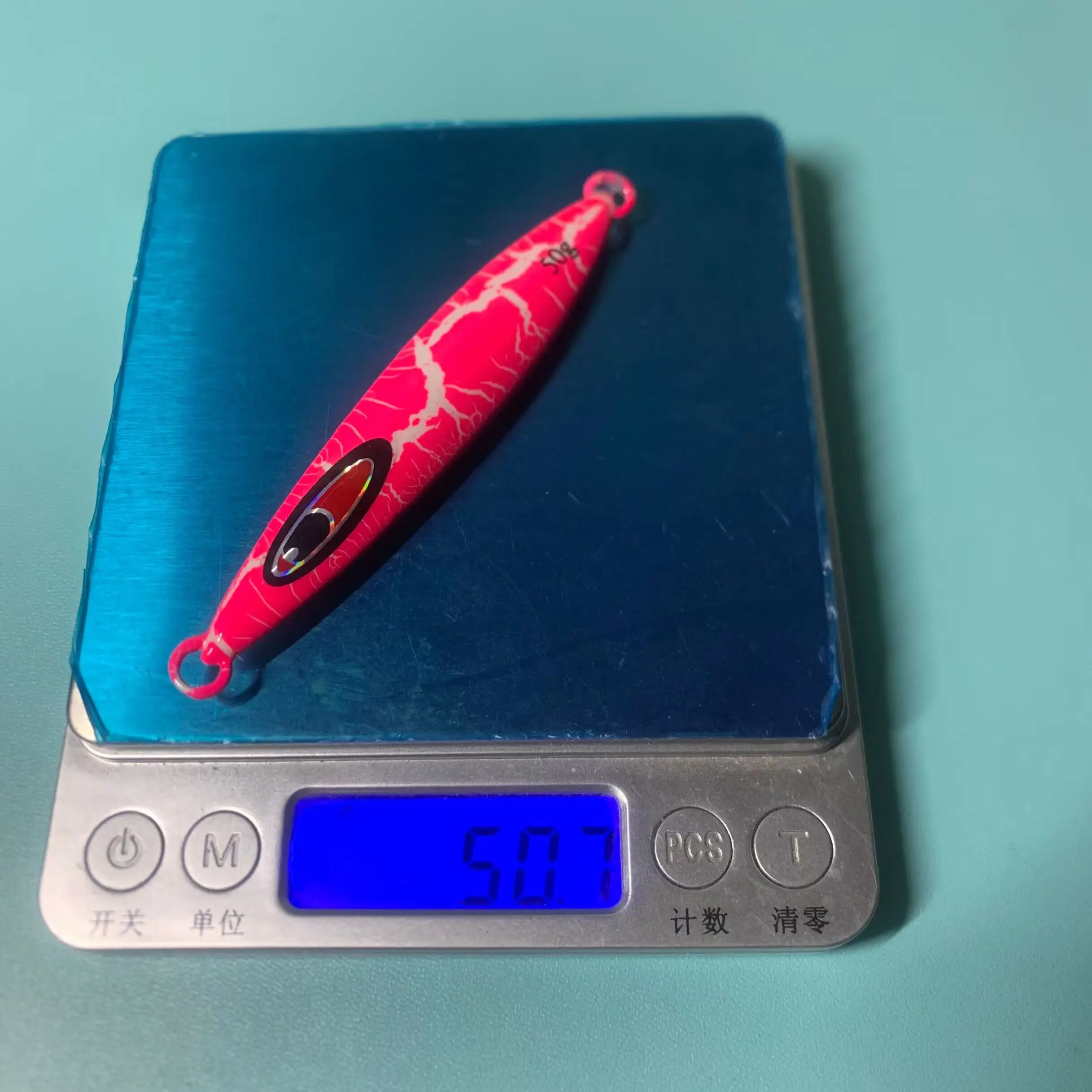 Testar plantilla de Metal luminosa 95mm 50gr Shore Jigging señuelo de Pesca brillante cabeza de Jigging plantilla lenta cebo de aguas profundas para Pesca de atún Kingfish - imagen 4