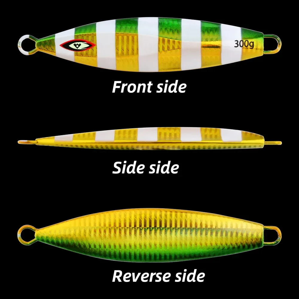 1 unidad, 100g, 150g, 200g, 250g, 300g, pesca en barco de aguas profundas, deslizador de sardina, señuelo de Jigging, plantilla de Metal fundido largo, plantillas de pesca de mar - imagen 2