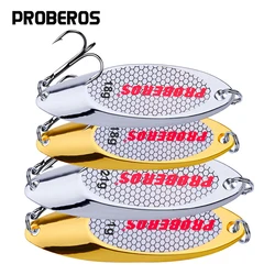 PRO BEROS 3g-60g cuchara giratoria de Metal señuelo de pesca de trucha Spinnerbait cebo duro lentejuelas cebos artificiales Paillette de ruido