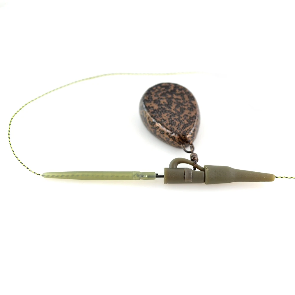 Hirisi 20 piezas Clips de plomo de seguridad para pesca de carpa con Pin para aparejos terminales de pesca AH055 - imagen 2