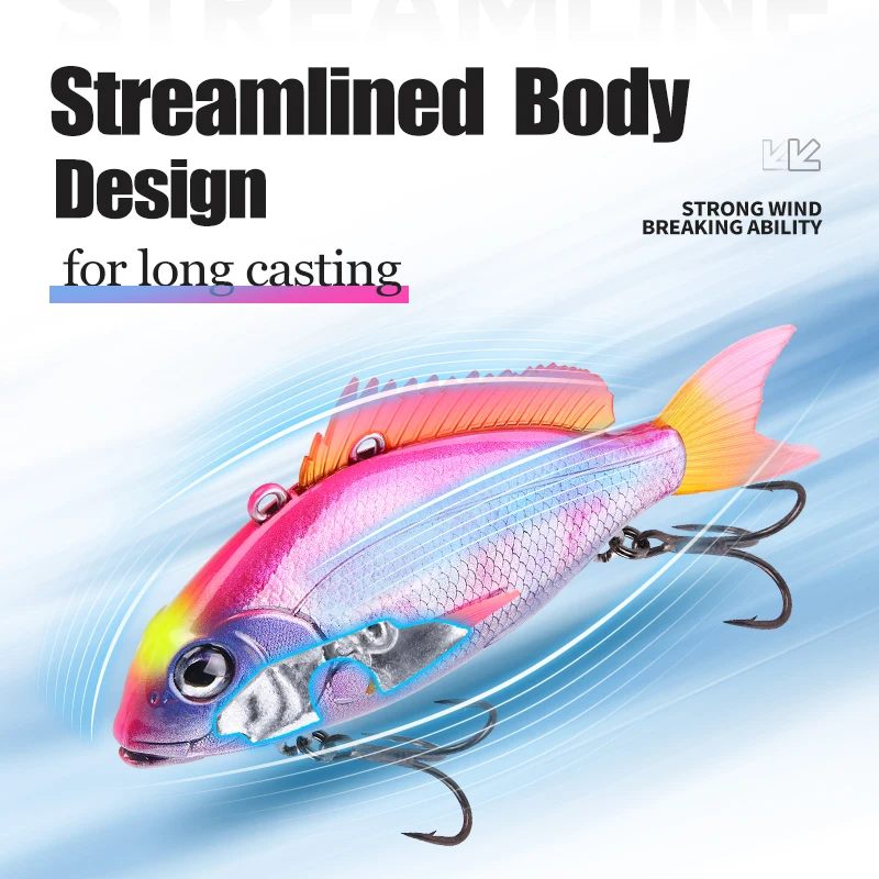 Weihe Seabass VIB3D señuelo de simulación 11g 30g 24g cebo duro flotante de fundición larga imitación para pesca - imagen 2