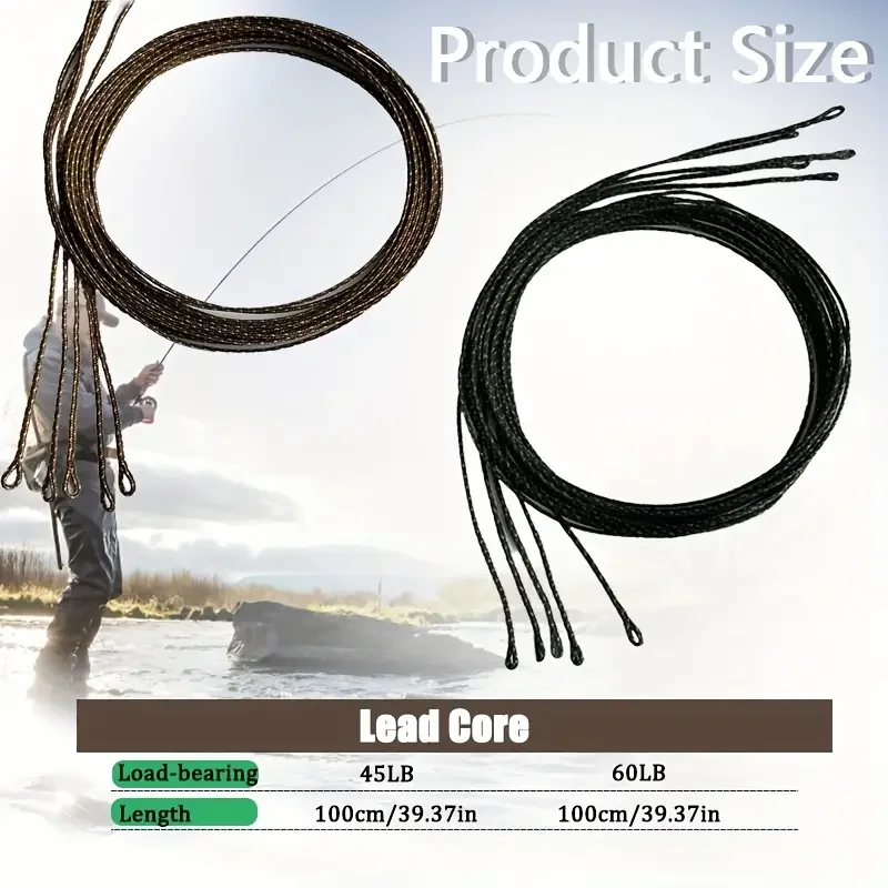 Línea de Carpa Plomo Trenzado Camuflaje Resistente - Para Fundición - imagen 2