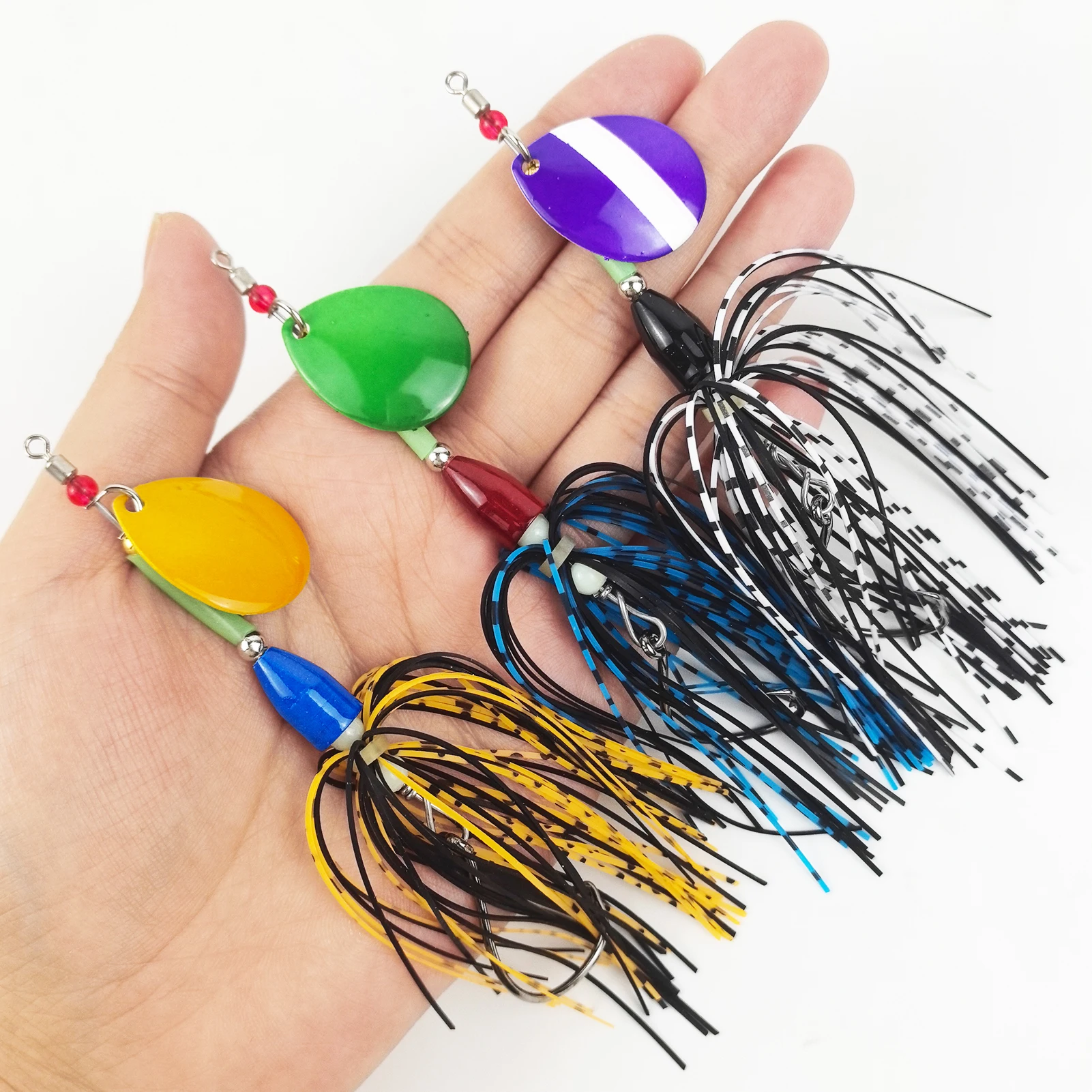 Spinnerbait Free Fishre de un solo anzuelo, plomada y palas - imagen 4