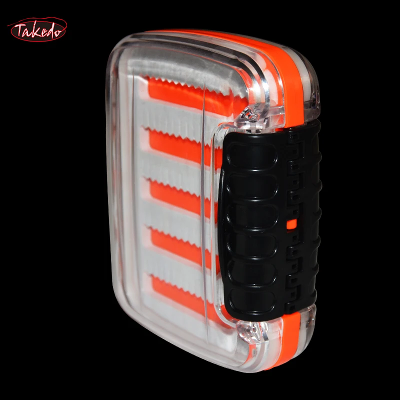TAKEDO-caja de almacenamiento de señuelos de pesca desmontable impermeable, estuche para moscas, doble cara, caja para señuelos con mosca, cuchara, anzuelos, cebo, 1 ud. - imagen 5