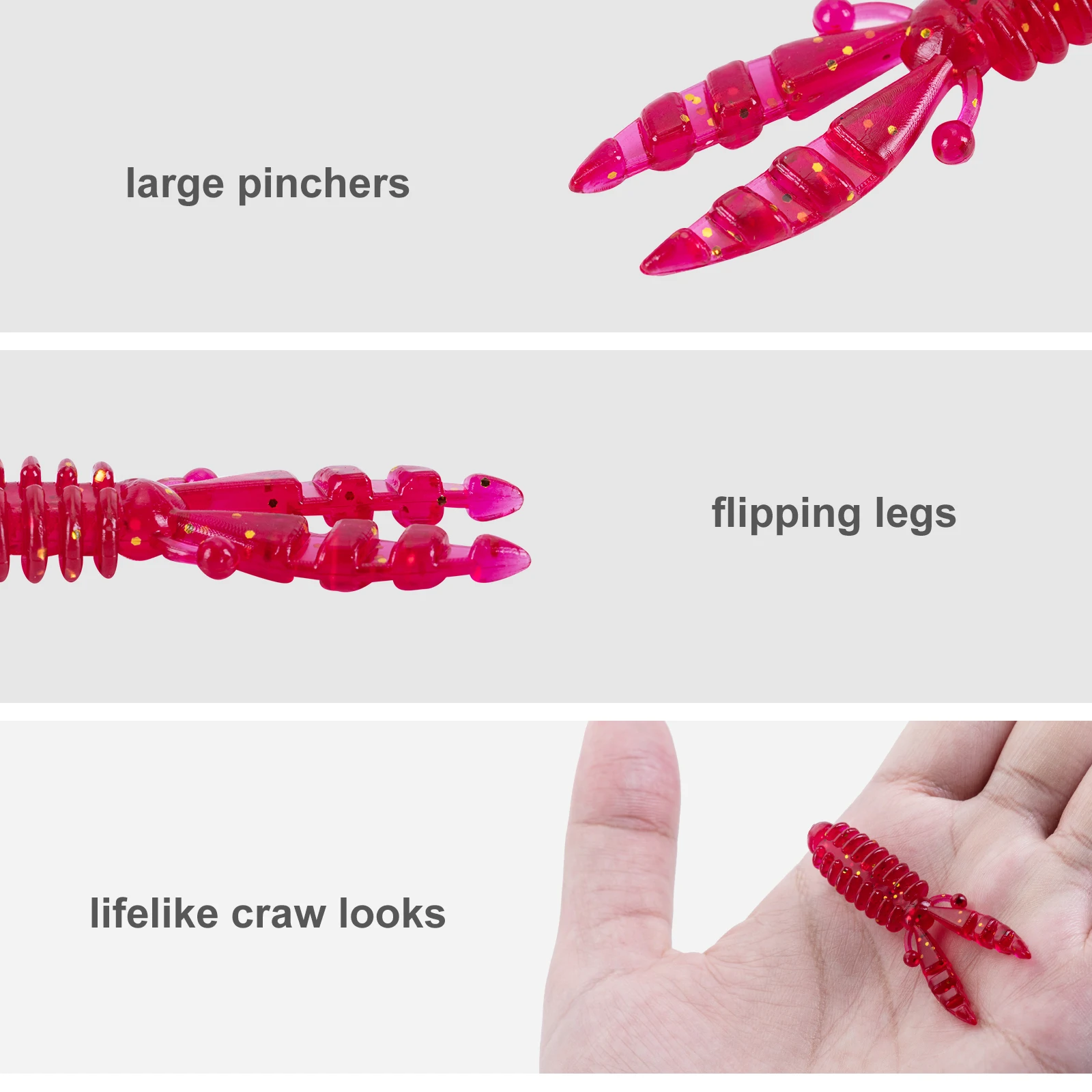 Goture Jig Wobblers – Señuelos de silicona camarón, gusano y langosta - imagen 4