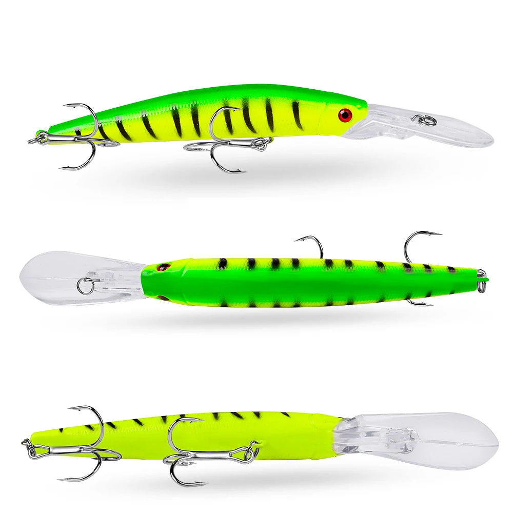 Señuelo flotante para pececillos, anzuelo triple 4 #, 15,53g, wobblers artificiales, cebo para lucio, perca, profundidad de buceo: 0,6-2,4 m, 6 uds. - imagen 4