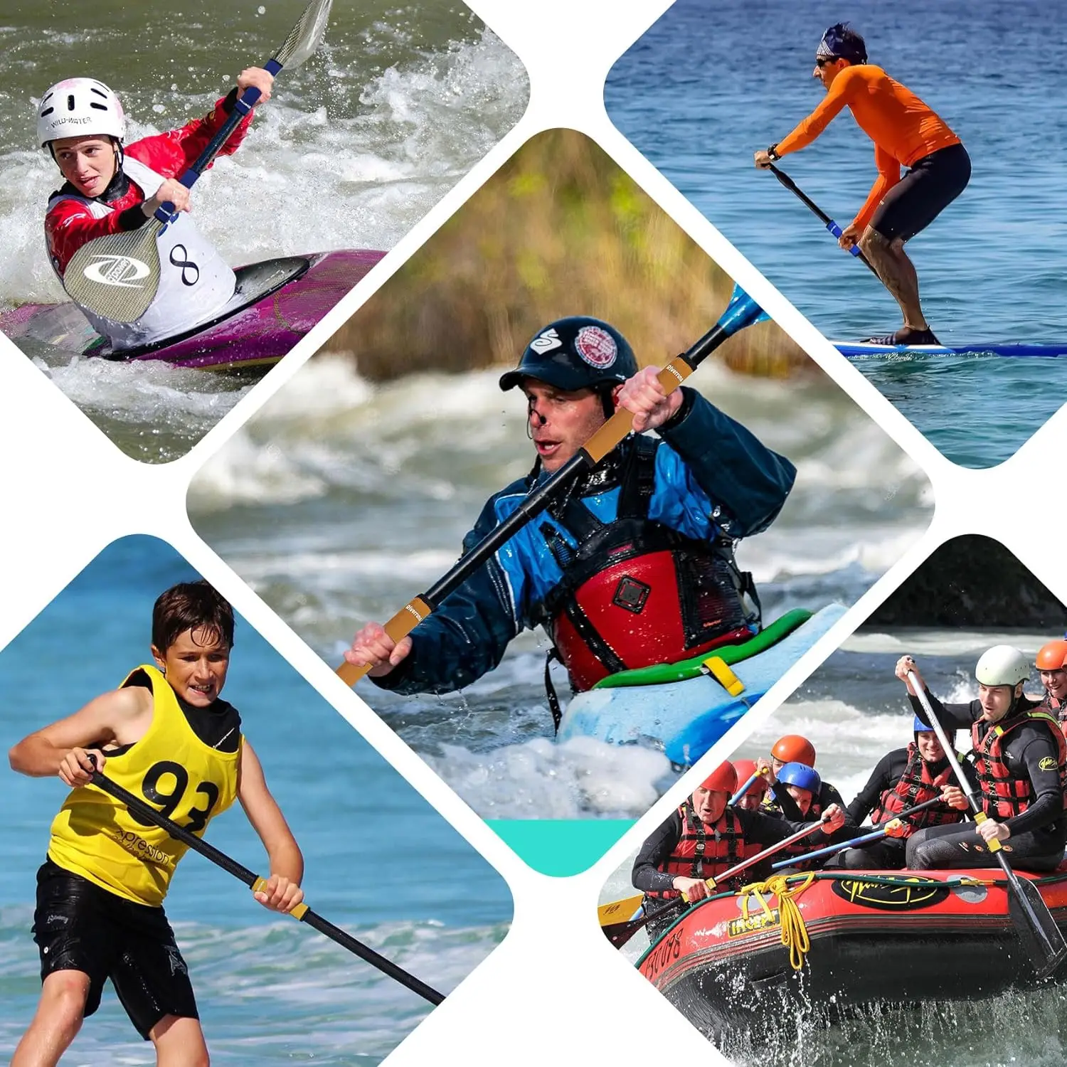 Empuñaduras de goma antideslizantes para Paleta de Kayak, accesorio de prevención de ampollas, ultraligero y suave, estándar de 31mm/1,22 pulgadas - imagen 5