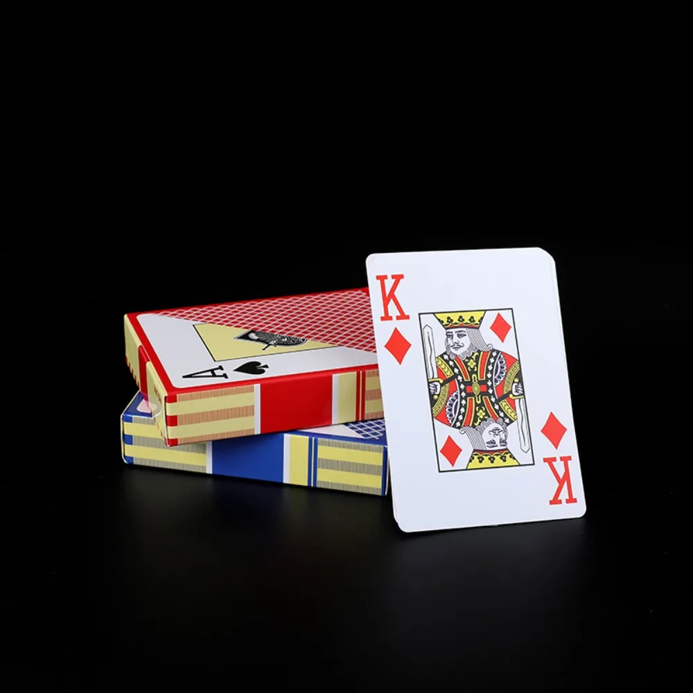 Naipes duraderos a prueba de agua, plástico PVC, exfoliante, Texas Hold'em, cartas de Club de póquer de fuente grande y suave para todos los juegos de póquer - imagen 4