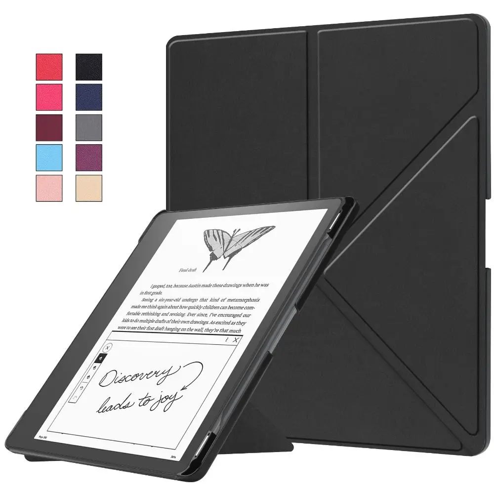 Funda inteligente a prueba de golpes con encendido/apagado automático, funda con soporte plegable múltiple de 10,2 pulgadas para Kindle Scribe 2022/2024