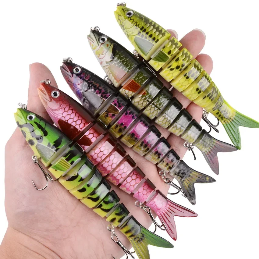 1 Uds Wobblers señuelo de pesca multisección Minnow 2-8 Isca articulado cebo duro Artificial Crankbait Trolling Bass Pike aparejos de perca - imagen 4