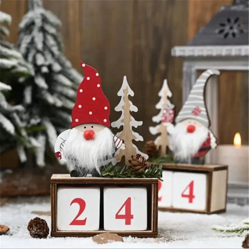 Calendario de Navidad de Papá Noel, decoración del hogar para fiesta, regalos de Feliz Navidad y Año Nuevo, decoración navideña de Papá Noel, accesorios de moda para el hogar - imagen 5