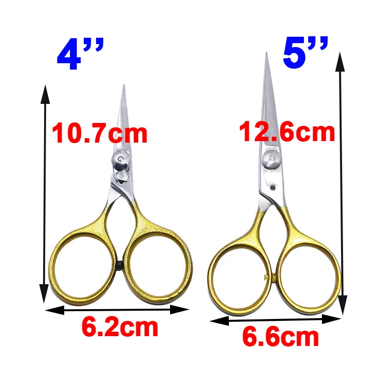 Royal Sissi tijeras de afeitar súper afiladas para atar moscas, herramientas de atado de moscas, tijeras de acero de alto carbono con perilla de tensión ajustable, 4 "y 5" - imagen 2