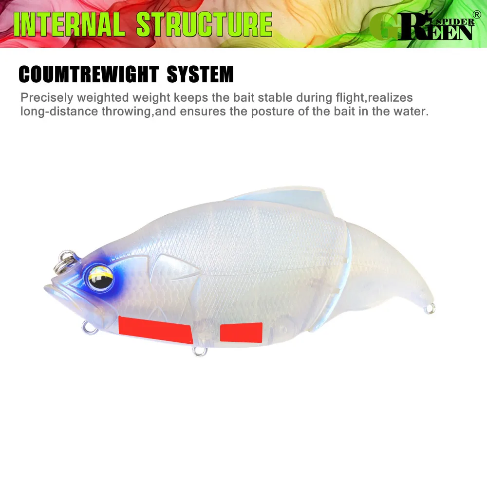 Señuelos Glidebait Big Vatalion 7,48 pulgadas 4,59 OZ cebos flotantes lentos Swimbaits articulado Wobbler Vatalion Leurre - imagen 5