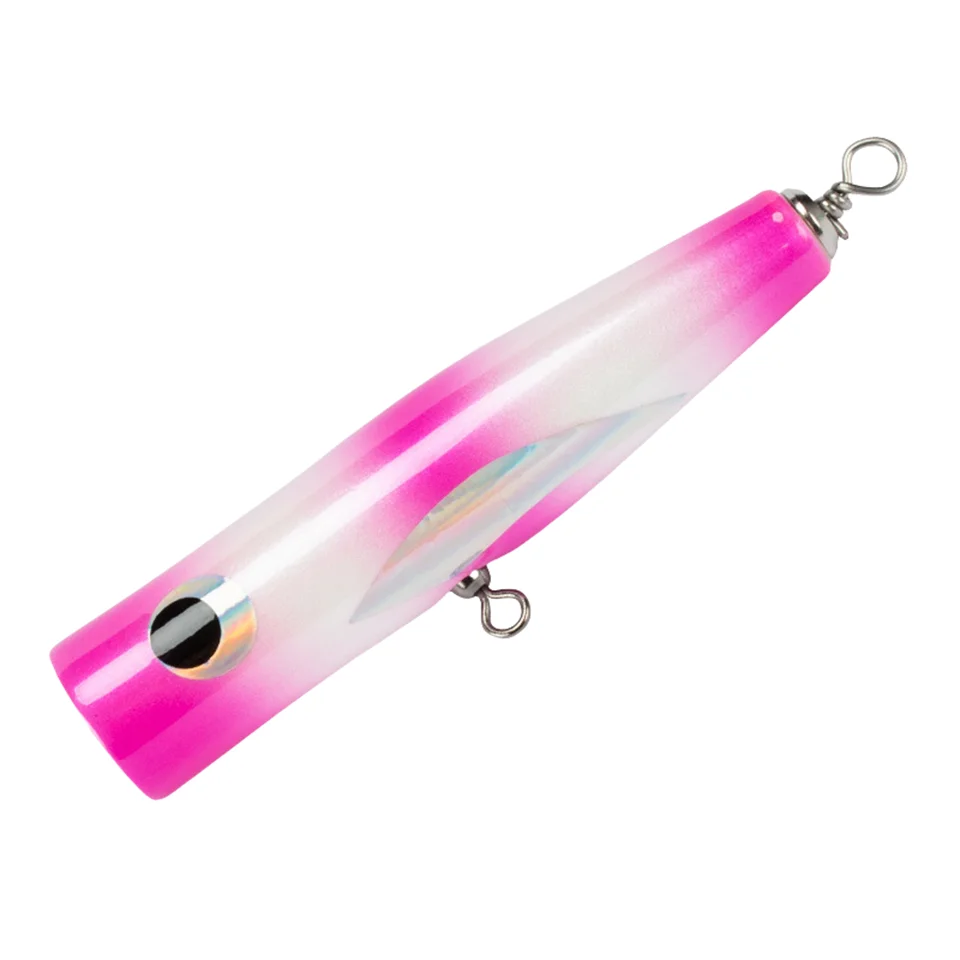 Este vibrante señuelo de pesca rosa presenta un diseño elegante y es perfecto para atrapar peces