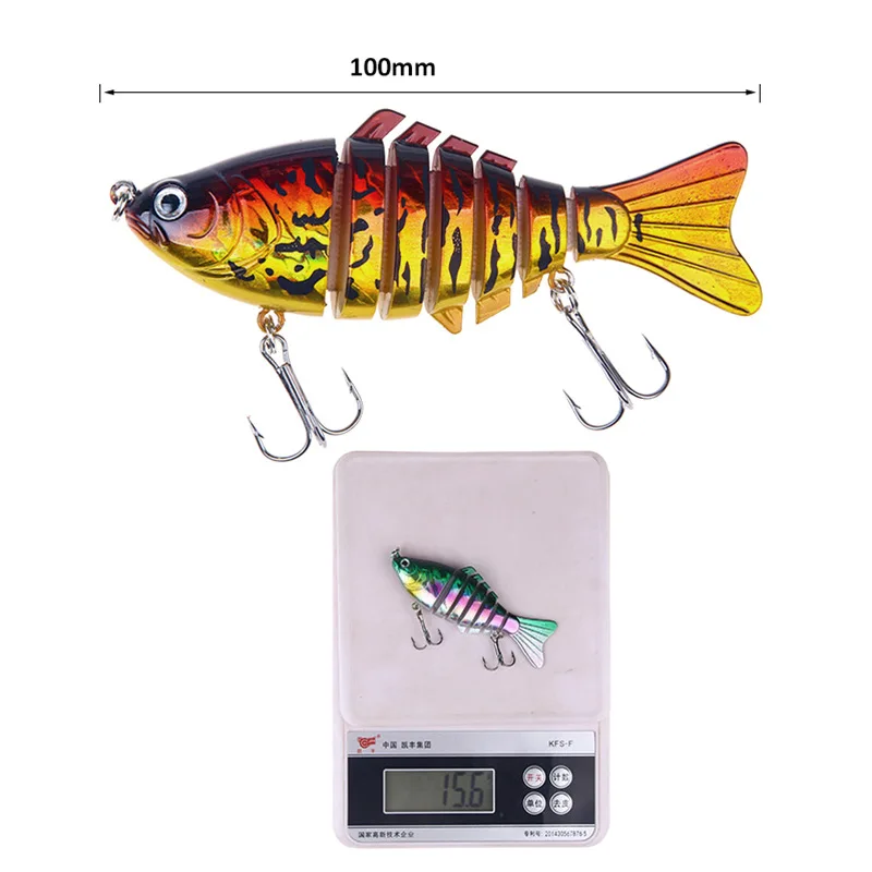 1 Uds Wobblers señuelo de pesca multisección Minnow 2-6 Isca articulado cebo duro Artificial Crankbait Trolling Bass Pike aparejos de perca - imagen 3