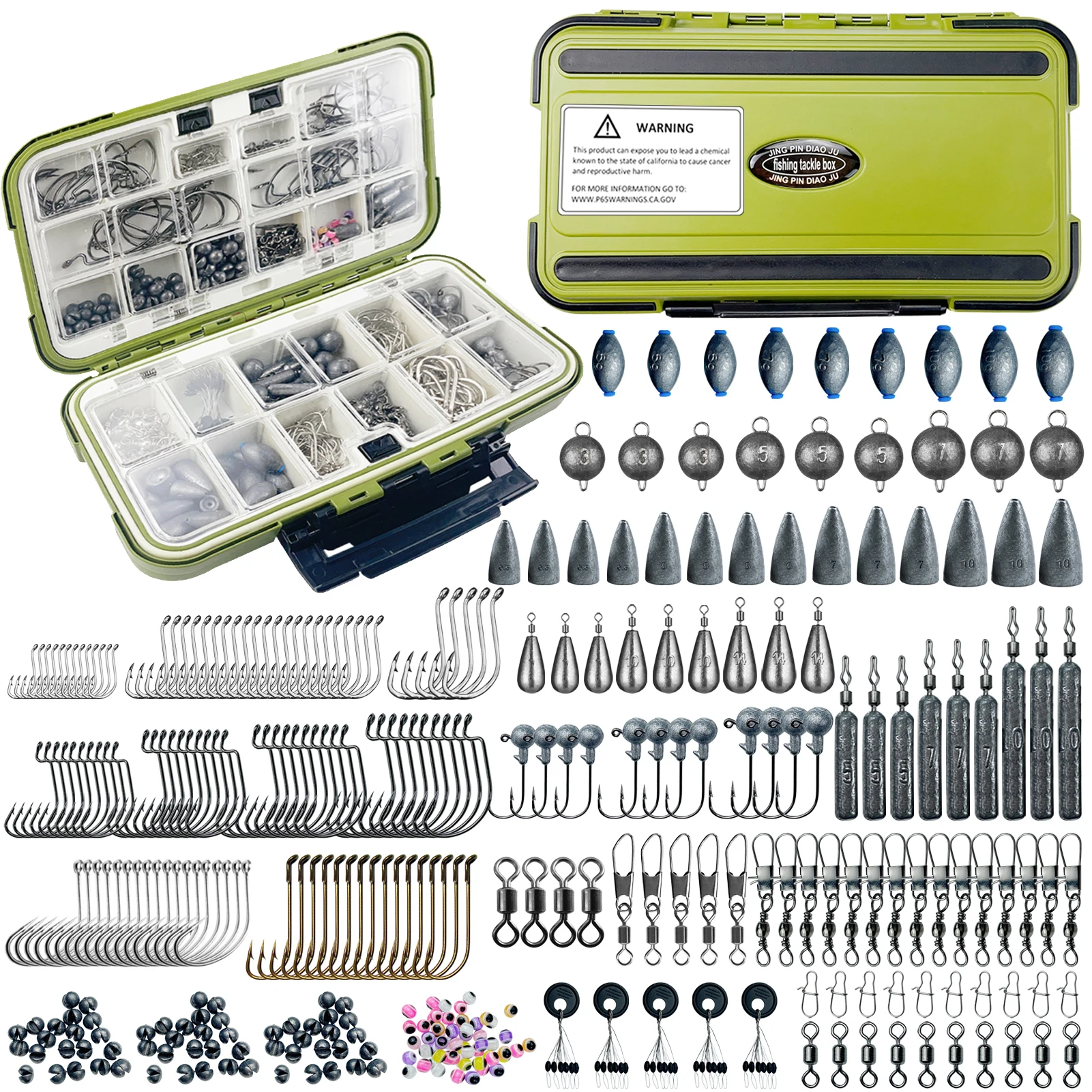 Kit de plomos y giratorios para pesca con jig head Free Fisher – Caja de aparejos - imagen 2