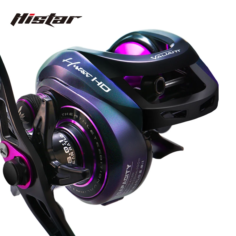 Carrete de casting HISTAR Honor – 8,0:1, freno magnético, 8 kg arrastre