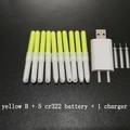 yellow B and charger