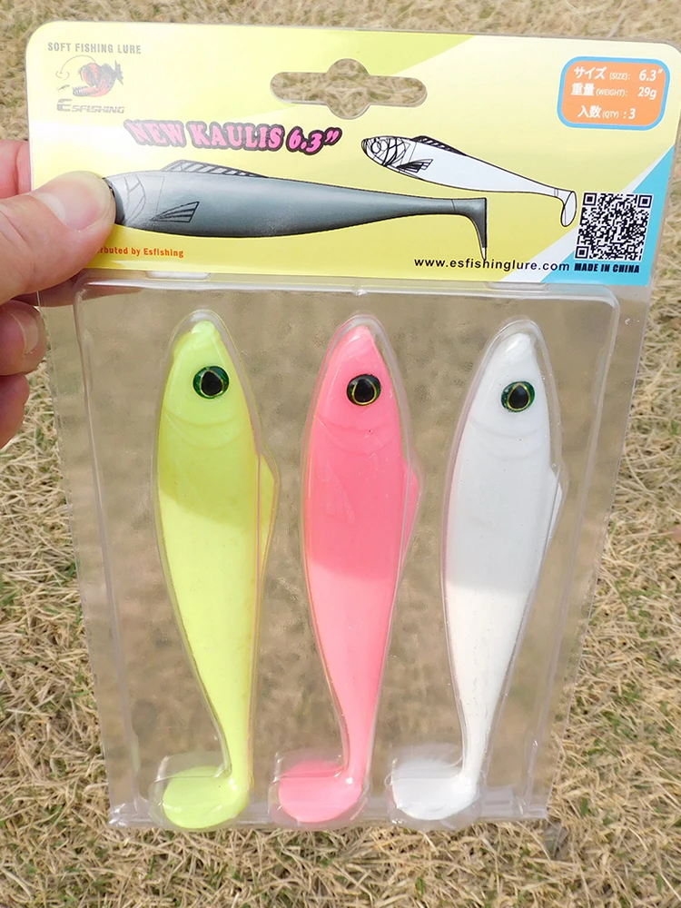 ESFISHING-Señuelos de pesca para Lucio, trucha, bagre, nuevo kauli, 16cm, 3 uds., pesca en el mar, tamaño grande, Lucio, perca, mortero