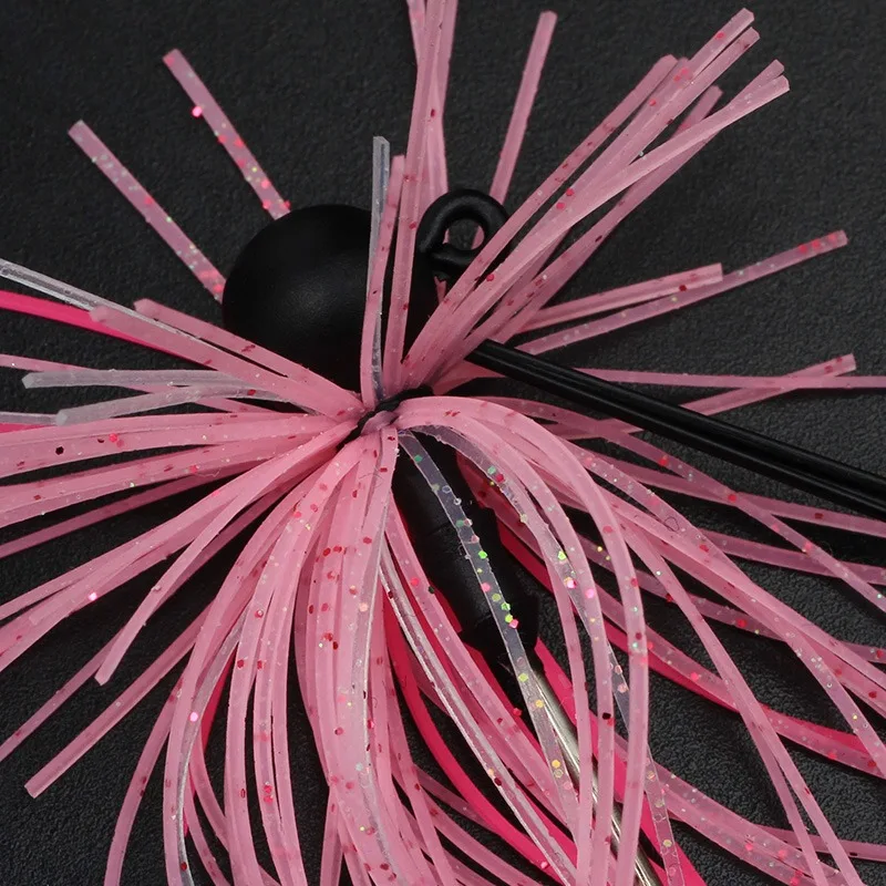 ELITELURE-anzuelo de plomo fino para pesca, cebo de insectos blandos, falda de goma, tipo barbudo, 2,4/3,5/5/7g - imagen 4