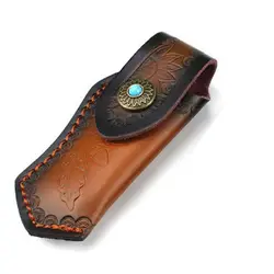 Nuevo Funda para cuchillo de cintura negra y marrón, plegable, 6 estilos, linterna, cinturón, estuche protector, herramienta para exteriores