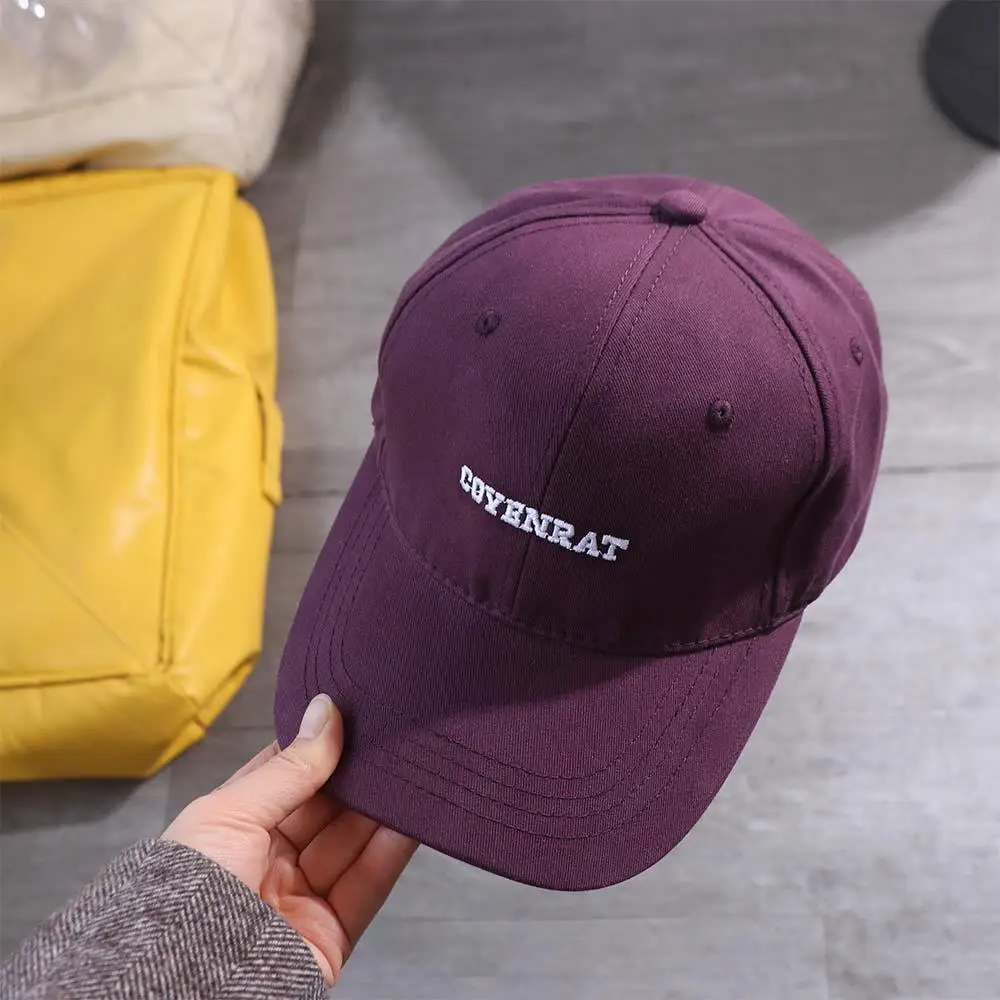 Gorra de béisbol de algodón de gran tamaño con letras ajustables, gorra de lengua de pato Vintage, gorra circular de cabeza grande de estilo coreano lavable, Unisex - imagen 5