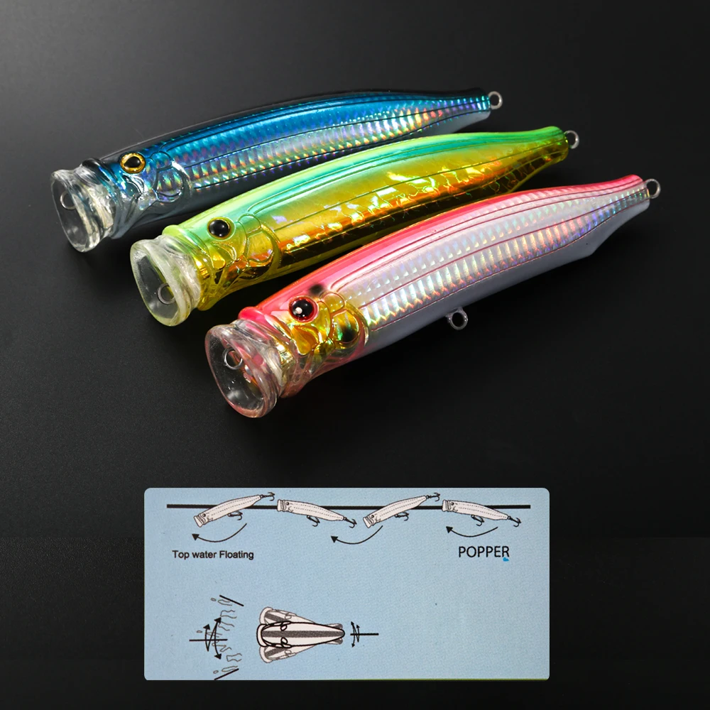150mm 60g Feed Popper Topwater señuelo de pesca curricán de agua salada cebo duro Artificial para atún GT Amberjack - imagen 3
