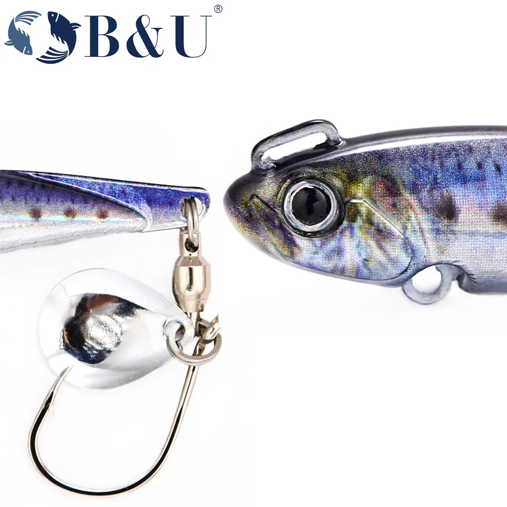 B&U Spinnerbait Spin Tail metálico – Señuelo para agua salada - imagen 4