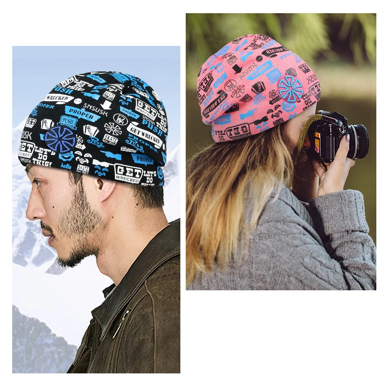 Mosodo, gorros tejidos de Color a la moda, gorros cálidos de invierno para esquí y Snowboard, gorros multicolores para hombres y mujeres, gorro elástico suave, gorro deportivo - imagen 5