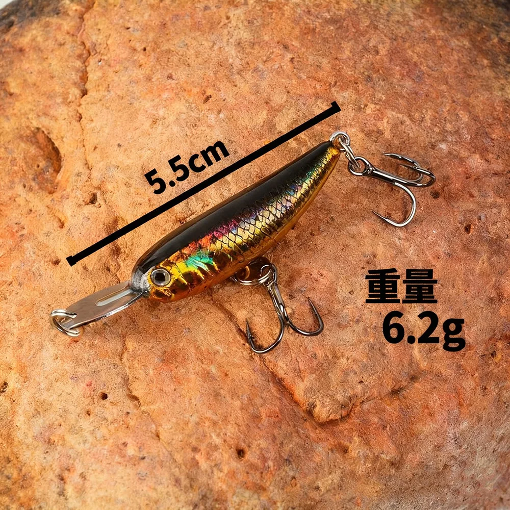 Señuelo de pesca con superficie de pececillo, lápiz flotante para perro Z, 55mm, 6,2g, cebos duros artificiales, trucha, lubina, enchufe, 1 ud. - imagen 4