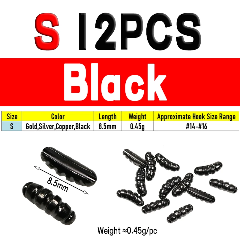 12pcs Black S