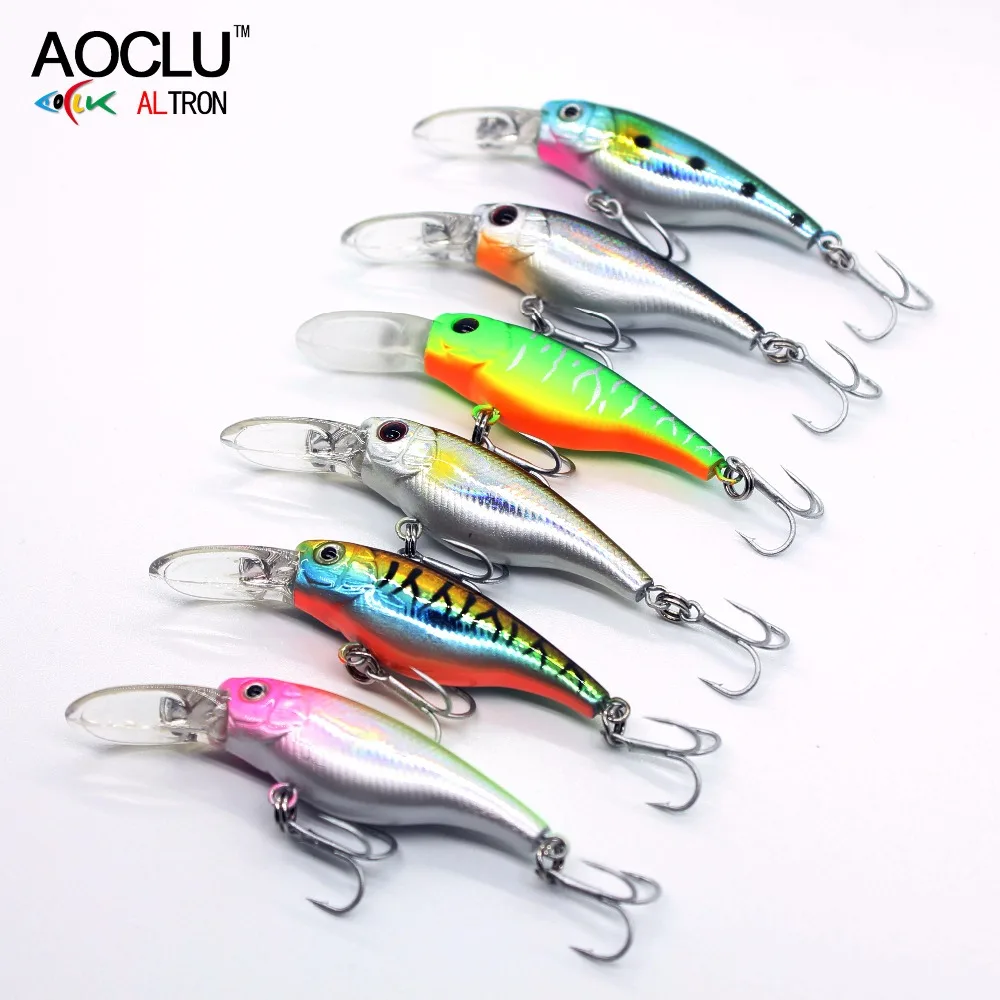 AOCLU Mini Shad 40mm 2,5g cebo duro pequeño Minnow manivela Señuelos de pesca Deep Diver Swimmer lubina trucha aparejos de agua dulce y salada - imagen 5