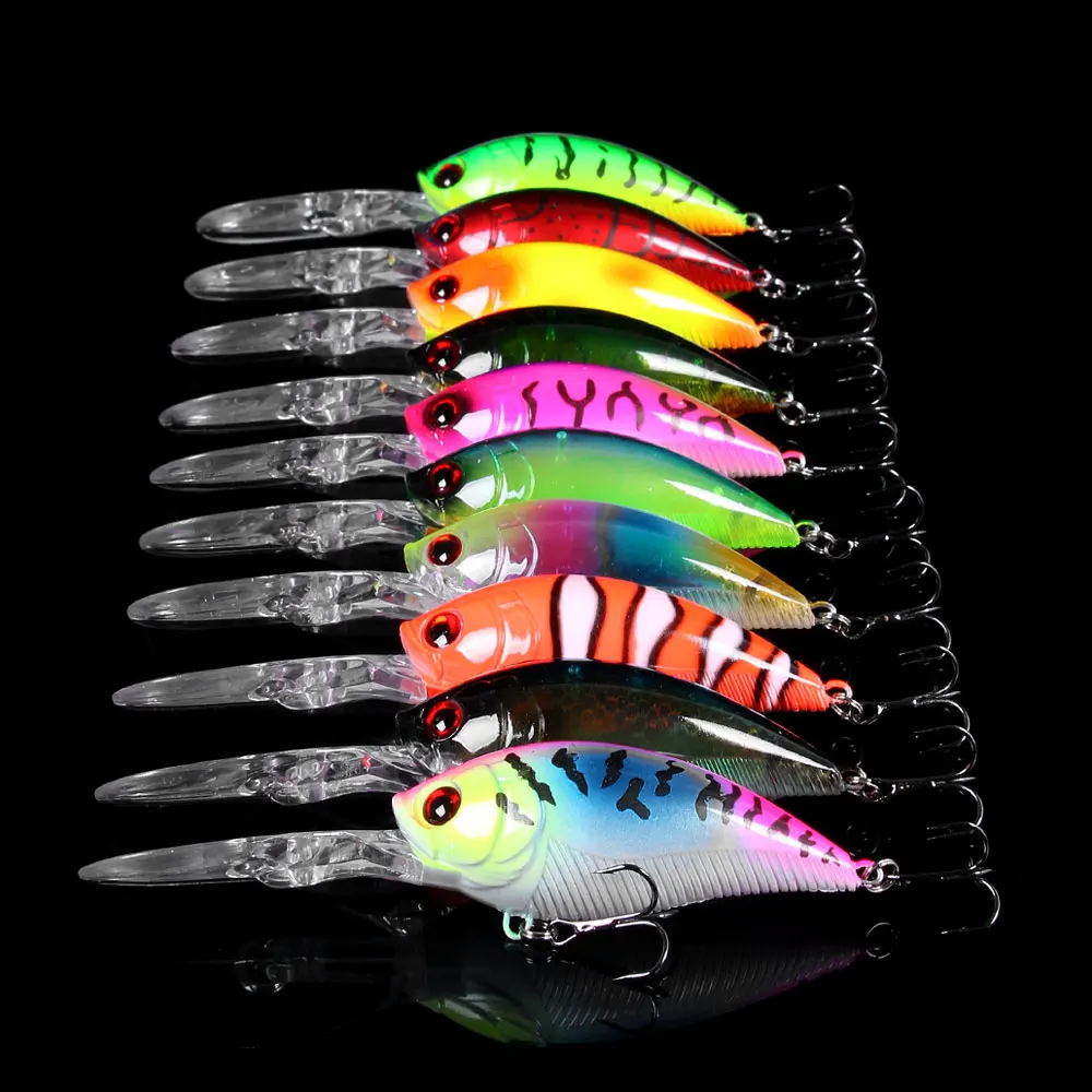 Hengjia 12,5 cm 20,5g señuelo Crankbait señuelo de pesca Lucio pesca de carpa cebo duro Artificial Wobbler aparejos de pesca Crankbait - imagen 2