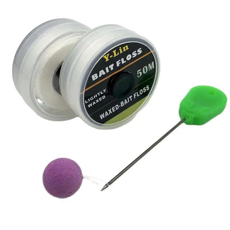 50m cebo de pesca de carpa accesorios de hilo dental empuñaduras para soporte de Boilies POP UP Chod Hair Ronnie Rig carpa aparejos de pesca Terminal