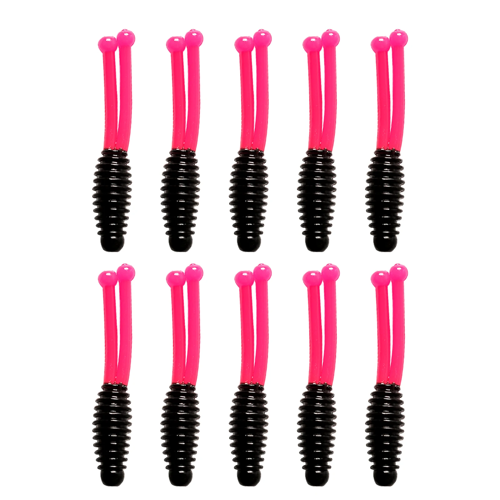 Cebo de pesca de PVC con cola de horquilla, 10 piezas, dos colores, camino de carretera, 1,2g, 5cm - imagen 5