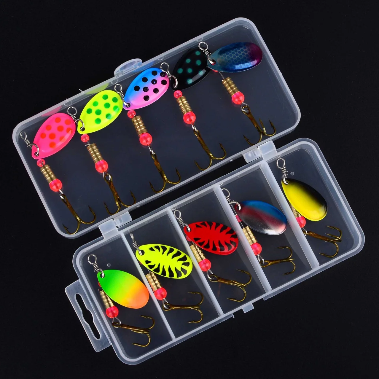 Spinner metálico Parker – Señuelo giratorio con anzuelo para pesca