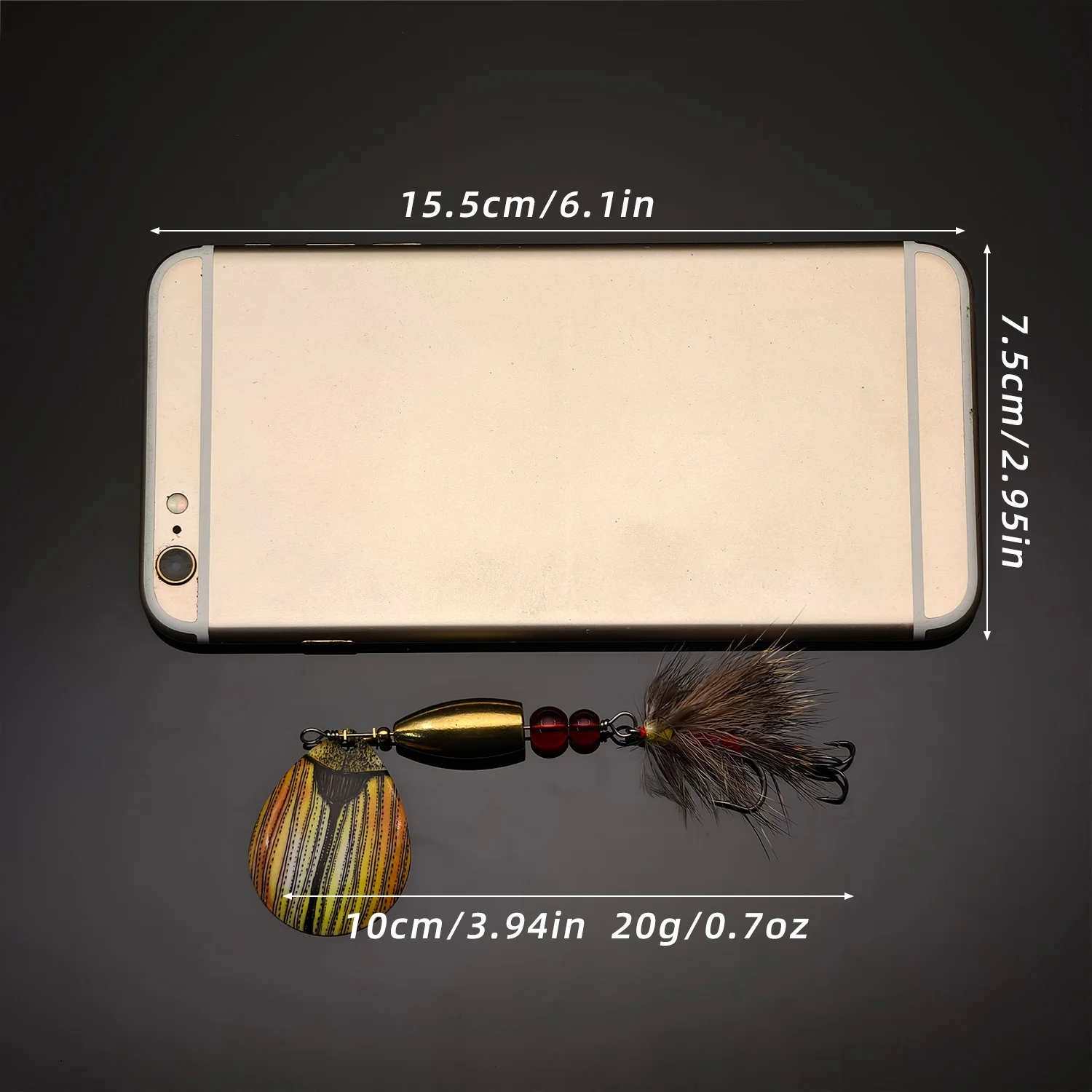 ANFS-señuelo de pesca de cobre, cebo Artificial giratorio Premium para lubina, Tout, cabeza de acero, Lucio, 1 pieza - imagen 5