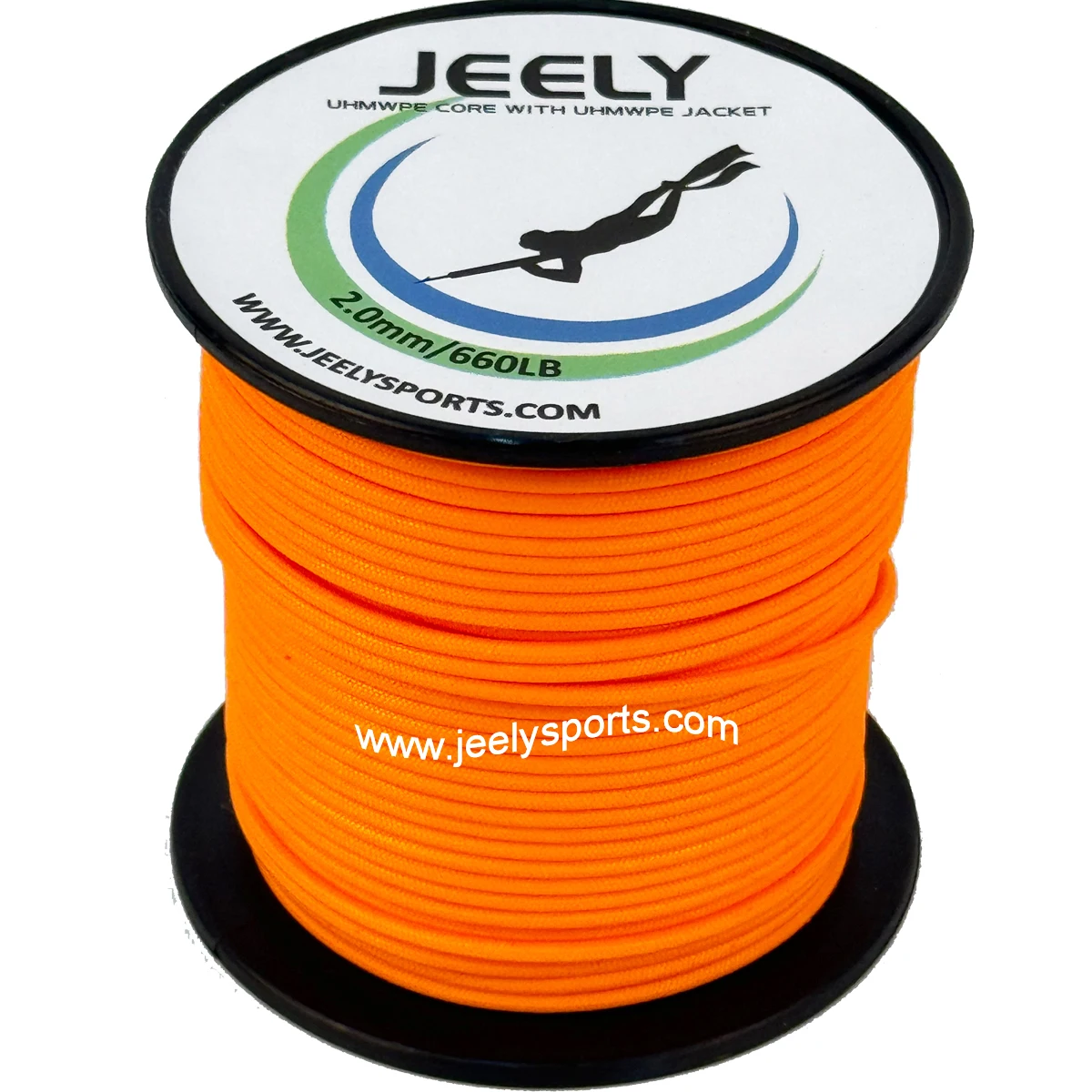 Chaqueta de fibra UHMWPE, pistola de pesca submarina, cuerda Wishbone, 2mm, 20m