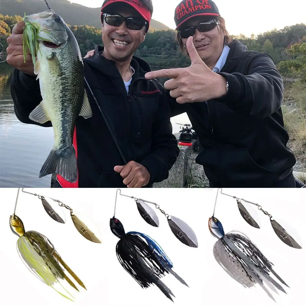 Cabeza de plantilla de Metal de goma con falda de silicona, 1 piezas, 18g, cuchillas giratorias, señuelo japonés de agua salada, Pesca de carpa 9020 - imagen 4