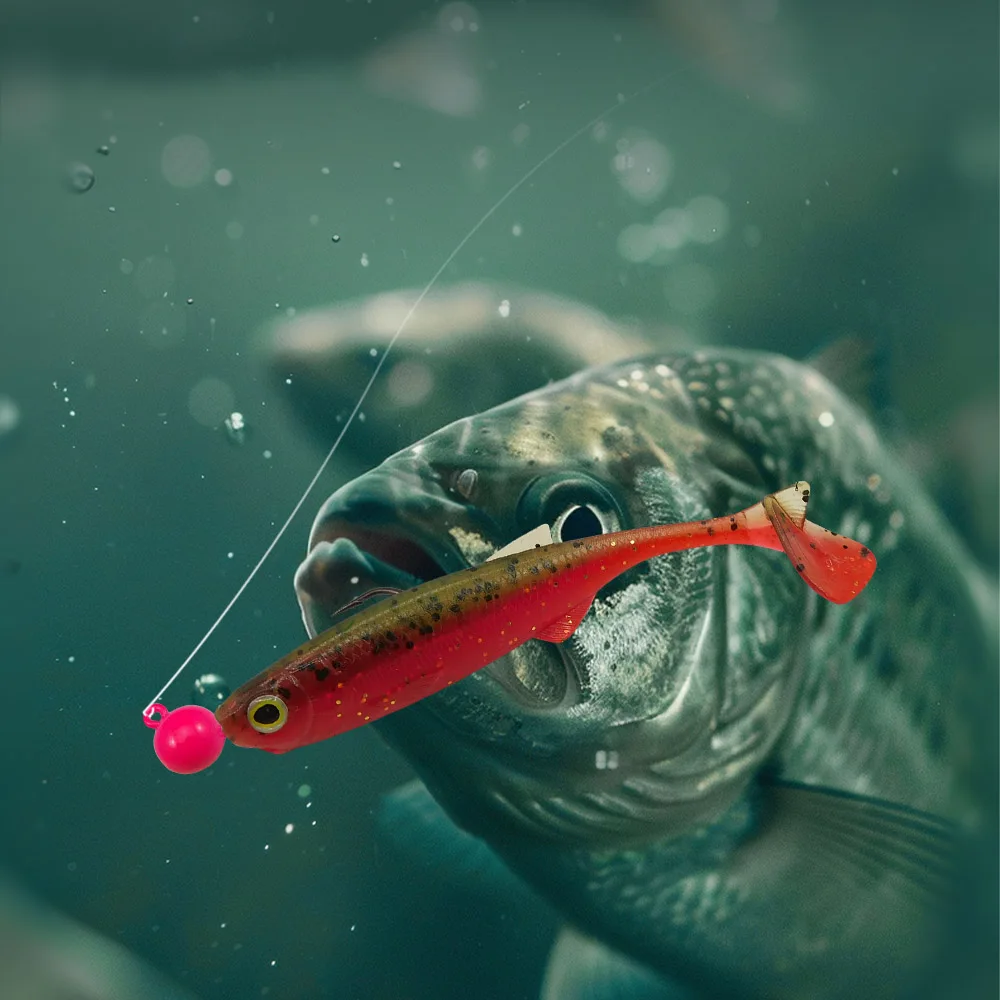 KESFISHING nuevo señuelo suave acción Shad 75mm swimbait cebo de plástico pesca de agua salada perca Lucio trucha - imagen 5