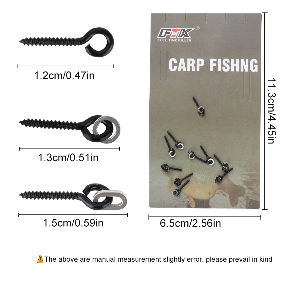 FTK-accesorios de pesca de carpa, 10 Uds./20 piezas Uds., anzuelo de pesca, tapón de tornillo giratorio para Ronnie Spinner Rig Boilies Stopping - imagen 3