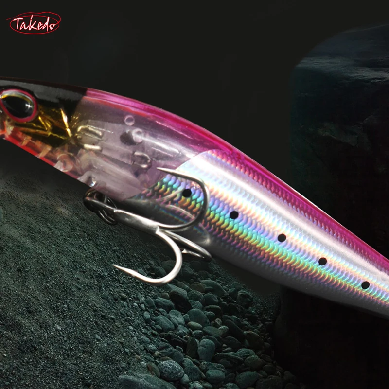 TAKEDO 14G 20G Señuelos de Pesca de Mar pececillo señuelo de pesca Wobbers FlashBoost cebo Artificial Crankbait trucha cebo para lubina Jerk Bait - imagen 4
