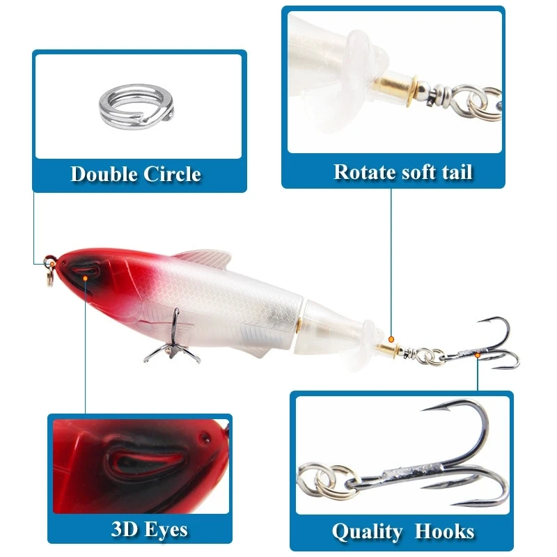 Cebo Hélice Plopper 9,5 cm Swimbait Topwater para pesca Spinnerbait - imagen 4