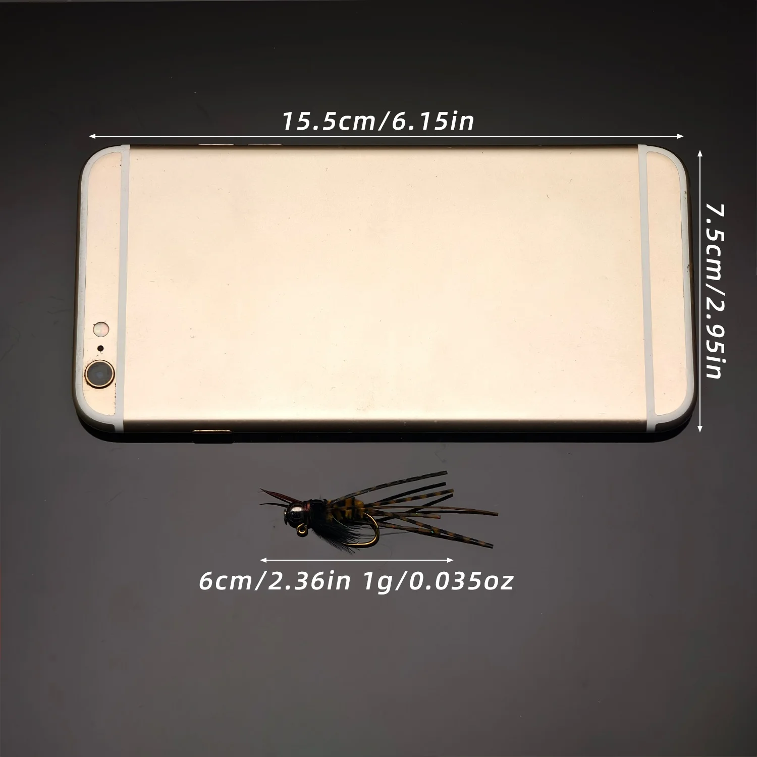 ANFS 5 unids/caja cabeza de cuentas de latón plantilla ninfa piernas de goma plantilla Stonefly púas atado de moscas para trucha perca Grayling Señuelos de Pesca - imagen 5